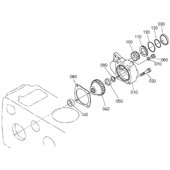 Hydraulic Pump Assembly for Kubota D1503-M-E3B Engine