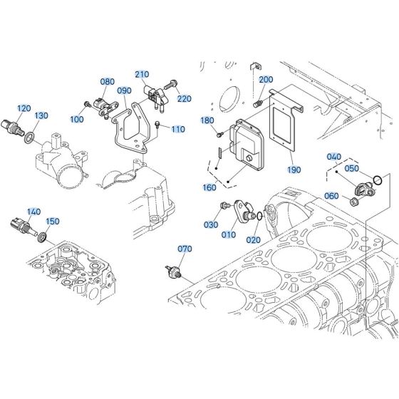 Sensor Assembly for Kubota V2607-CR-T-E5 Engine