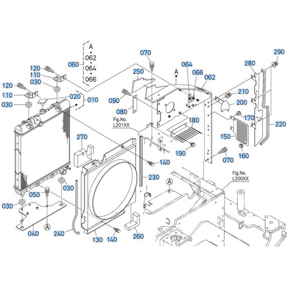 Radiator Assembly for Kubota V2607-CR-T-E5 Engine