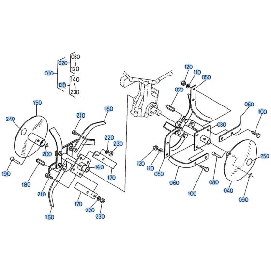 Blade Rotor Assembly for Kubota AT25 Tiller