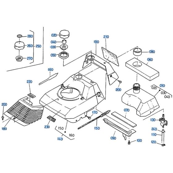 Fuel Tank Assembly for Kubota AT25 Tiller