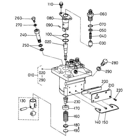Injection Pump Assembly for Kubota D600-BBS Engine