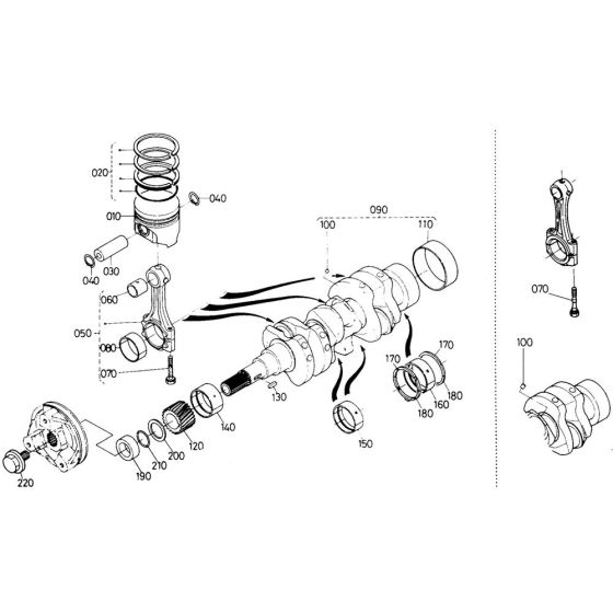 Crankshaft Assembly for Kubota D600-BBS Engine
