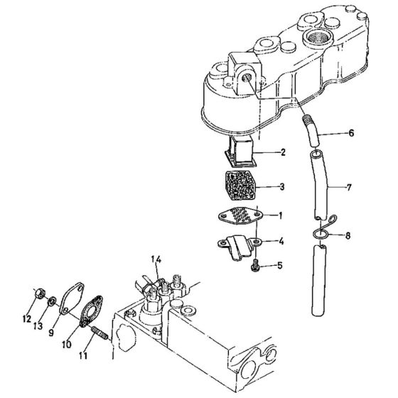 Breather Assembly for Kubota D750-BC Engine