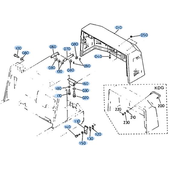 Bonnet Assembly for Kubota KH35