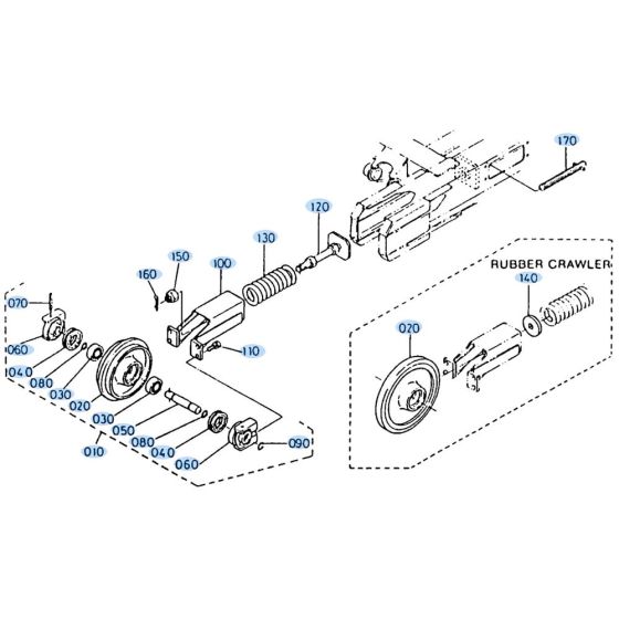 Idler Assembly for Kubota KH35