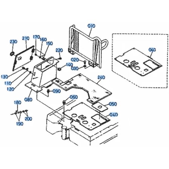 Floor Plate Assembly for Kubota