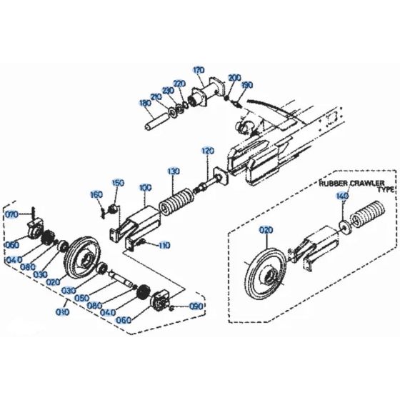 Idler Assembly for Kubota KH36