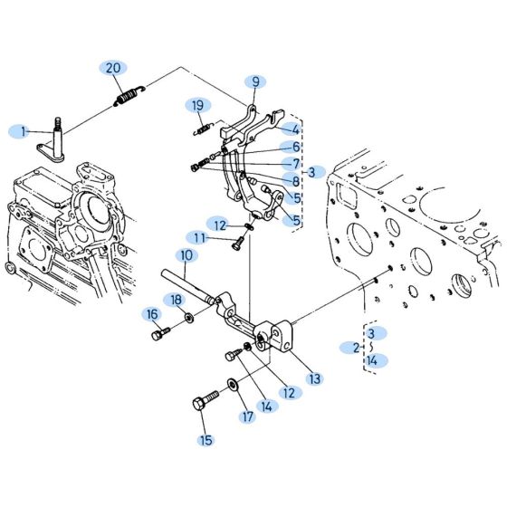 Governor Assembly for Kubota KH60