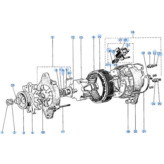 Dynamo Assembly for Kubota KH60