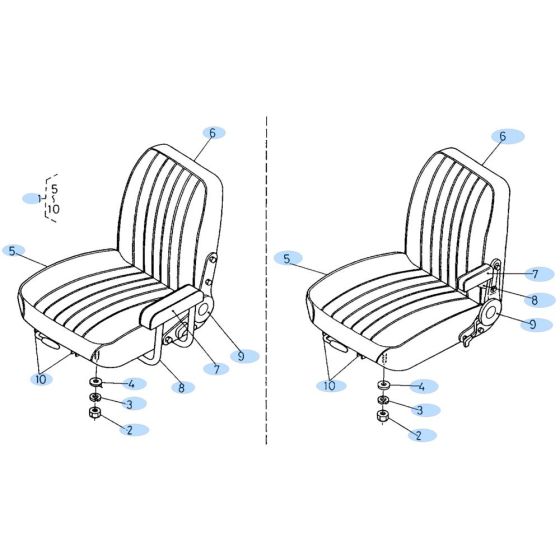 Seat Assembly for Kubota KH60