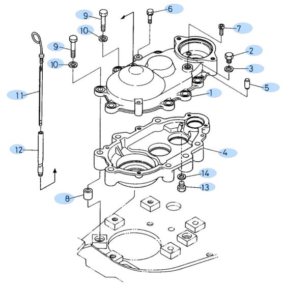 Swing Gear Case for Kubota KH60