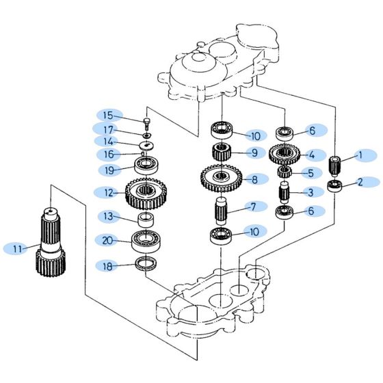 Swing Gear Assembly for Kubota KH60