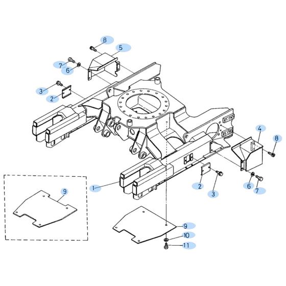 Track Frame for Kubota KH60