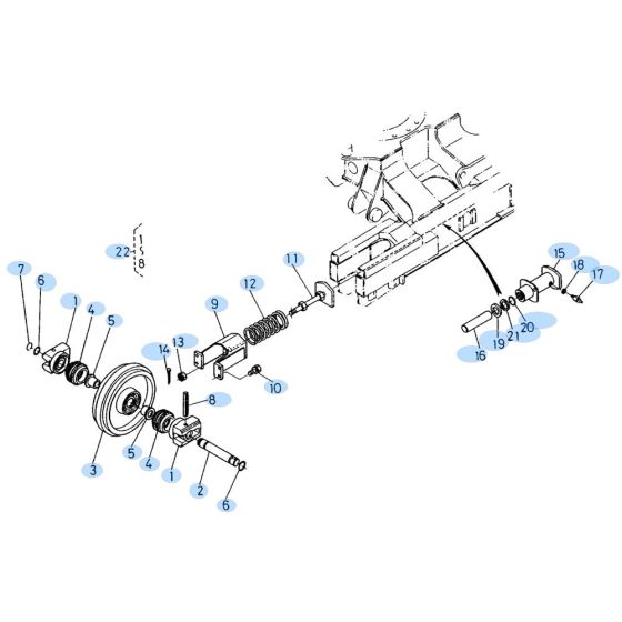 Idler Assembly for Kubota KH60