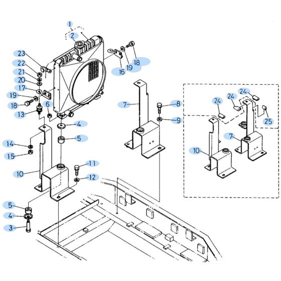 Radiator Assembly for Kubota KH60