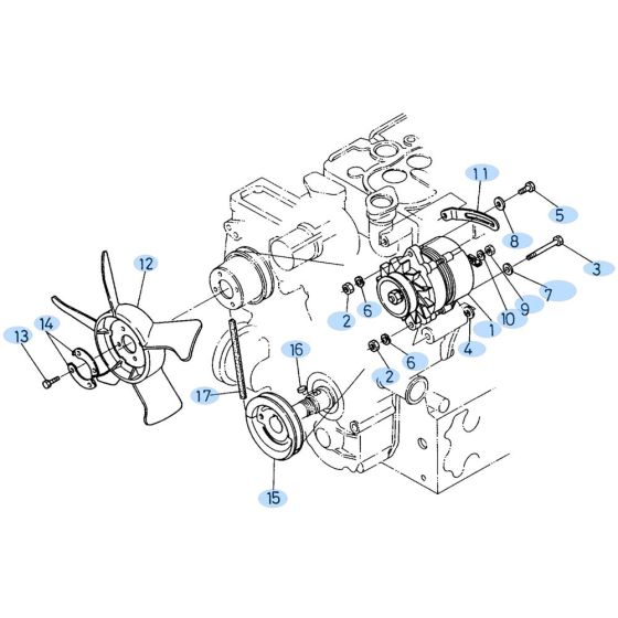 Fan Assembly for Kubota KH60