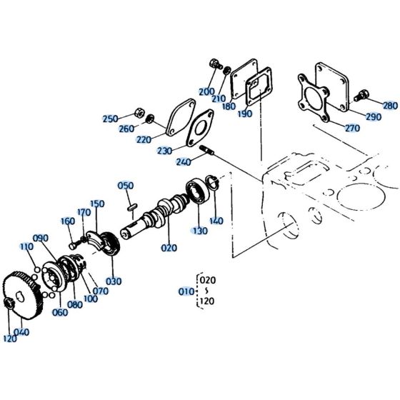 Injection Pump Camshaft Assembly for Kubota KH61 Mini Excavator