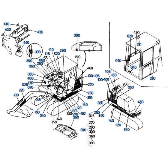 Decals for Kubota KH61 Mini Excavator