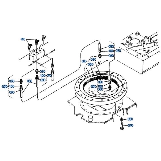 Swing Bearing Assembly for Kubota KH61 Mini Excavator
