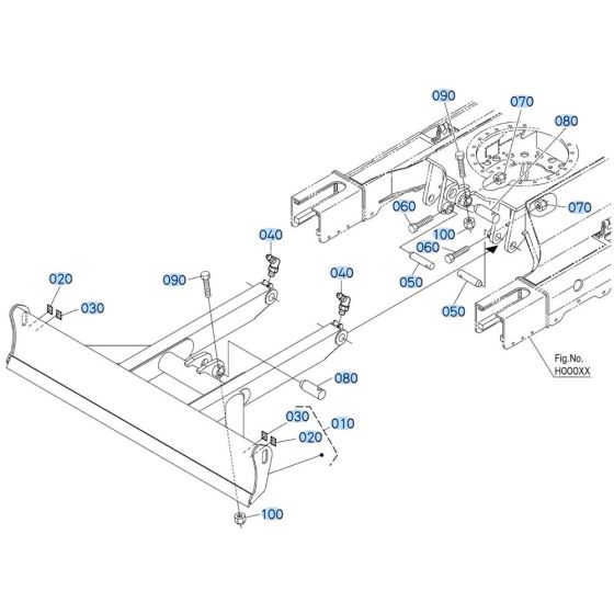 Blade Assembly for Kubota KX040-5 Mini Excavator