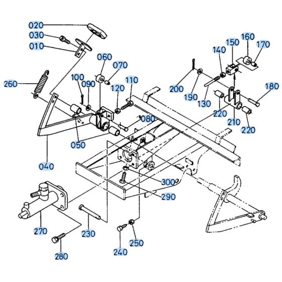 Brake Pedal Assembly for Kubota R400 Loader