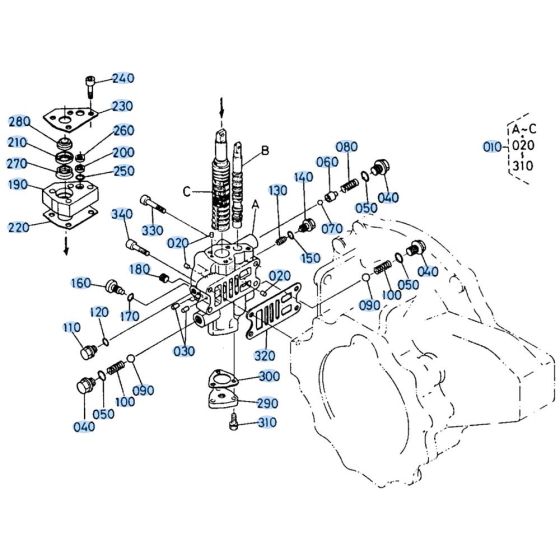 Clutch Valve Assembly for Kubota R400 Loader
