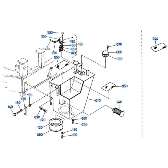 Oil Tank Assembly for Kubota R400 Loader