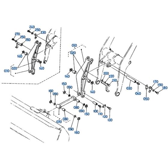 Tilt Arm Assembly for Kubota R410 Loader