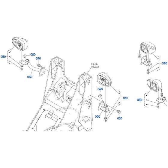 Light (Front) Assembly for Kubota R540 Loader