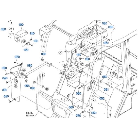 Armrest Assembly for Kubota R540 Loader