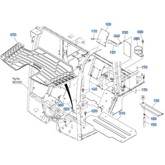 Step Assembly for Kubota R540 Loader