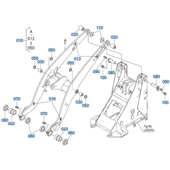 Lift Arm Assembly for Kubota R540 Loader