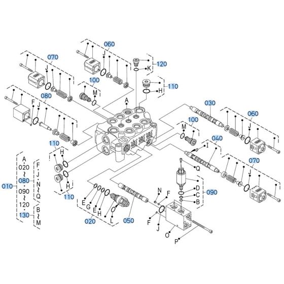 Control Valve Assembly for Kubota R540 Loader