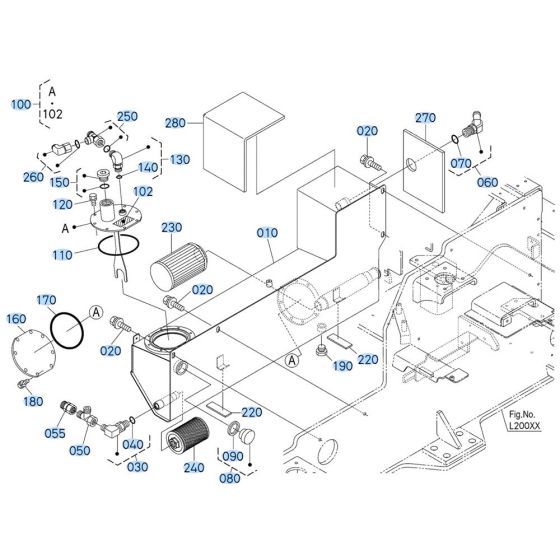 Oil Tank Assembly for Kubota R540 Loader