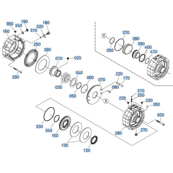 Rear Axle (Brake) Assembly for Kubota R540 Loader