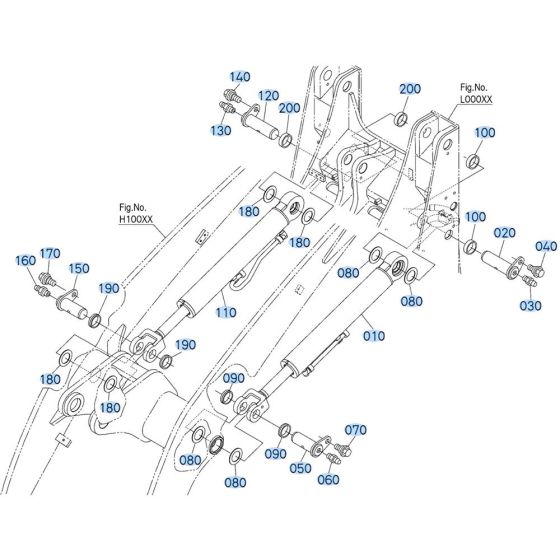 Lift Cylinder Assembly for Kubota R540 Loader