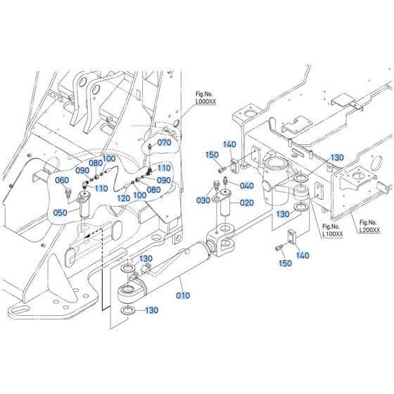Steering Cylinder Assembly for Kubota R540 Loader