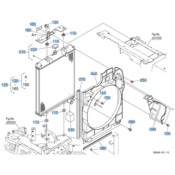 Radiator Assembly for Kubota V3307-CR-T-E5 Engine