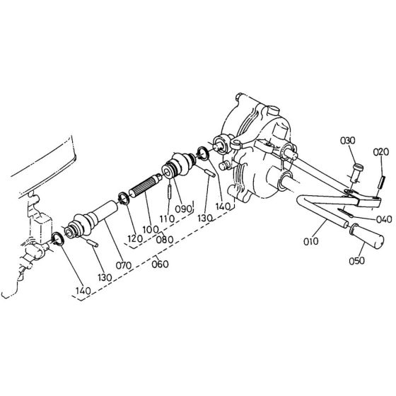 Change Lever Assembly for Kubota W5021-SCC Mower