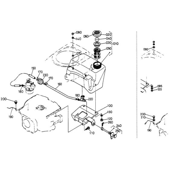 Fuel Tank Assembly for Kubota W5021-SCC Mower