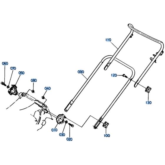 Handle Assembly for Kubota W5021-SCE Mower