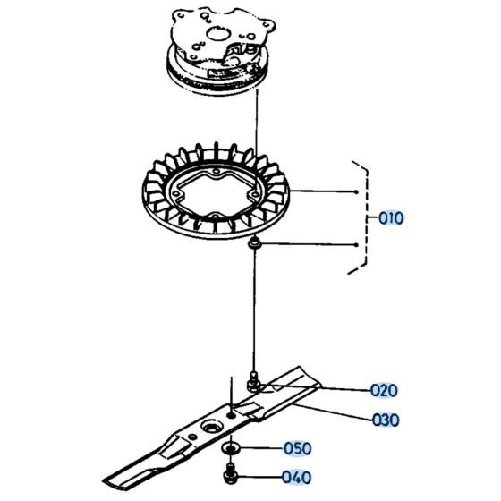 Blade Assembly for Kubota W5021-SCE Mower