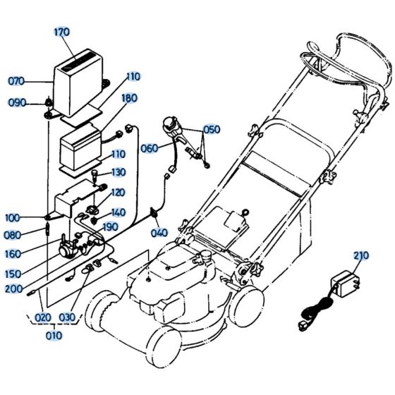 Battery Assembly for Kubota W5021-SCE Mower