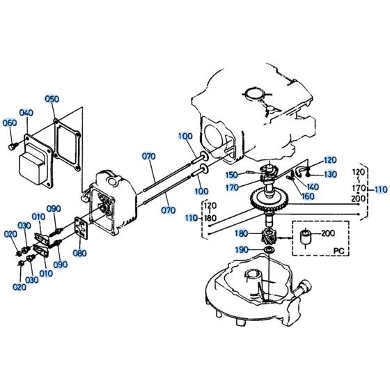 Camshaft Assembly for Kubota W5021-SCE Mower