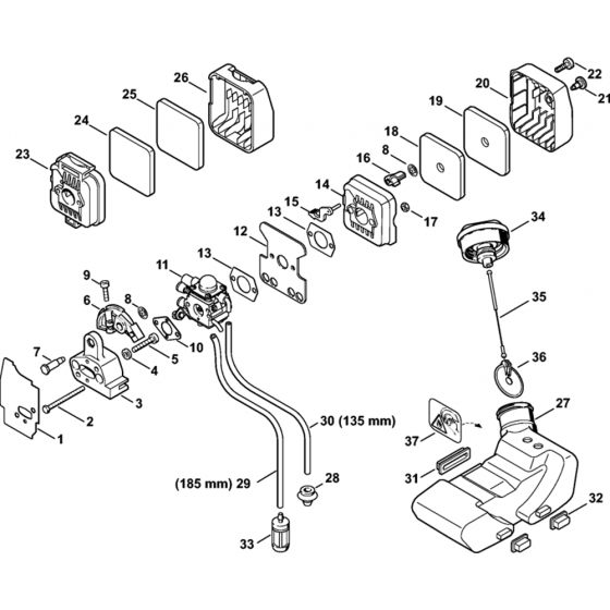 Air Filter & Fuel Tank Assembly