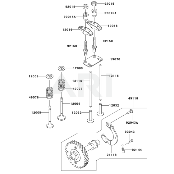 Valve/Camshaft for KWN20A