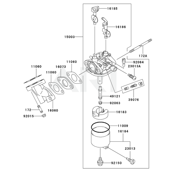 Carburettor for KWN20A Pump