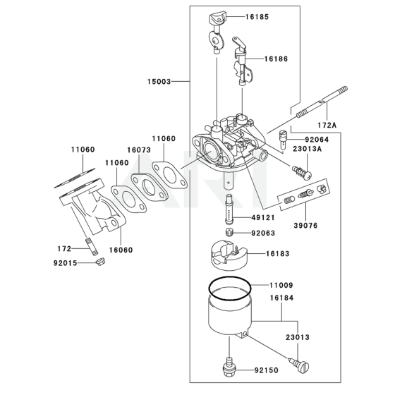 Carburettor for Kawasaki KWS20A