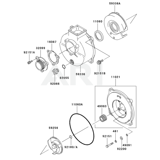 Kawasaki KWS20A Pump Housing